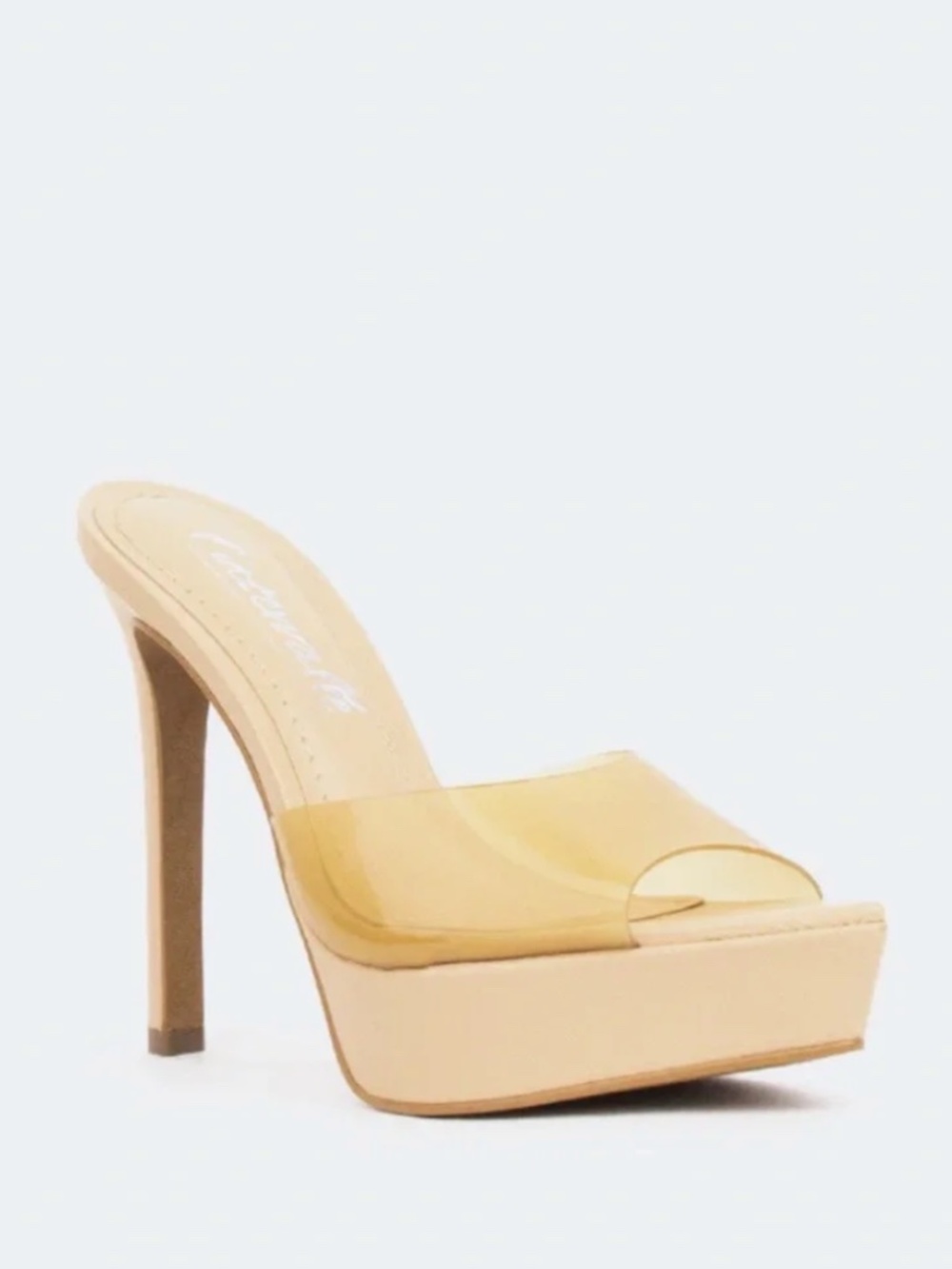 L'INTERVALLE Tan / Cream Vinyl Ocra Heels | 9